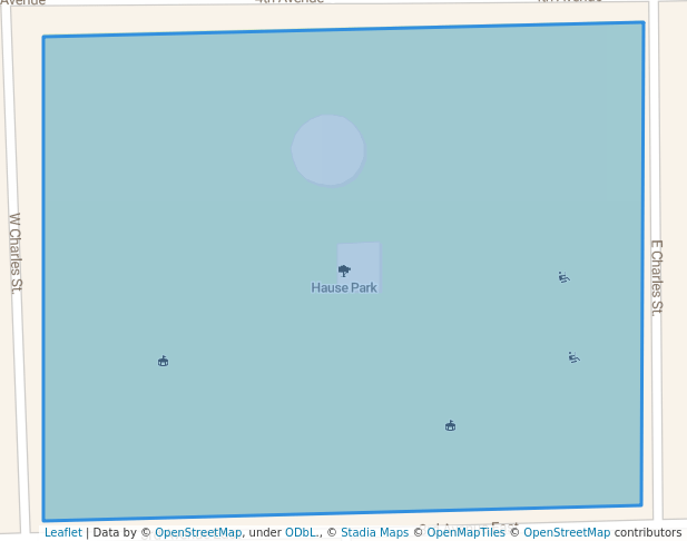 walking in Hause Park map in North Saint Paul