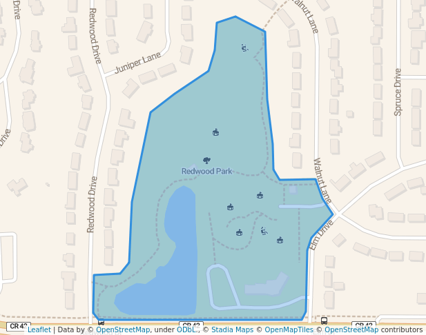 walking in Redwood Park map in Apple Valley