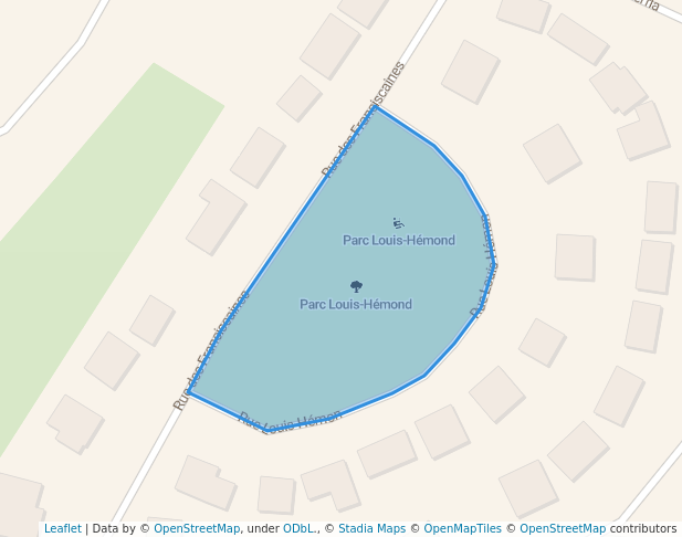 walking in Parc Louis-Hémond map in Saguenay