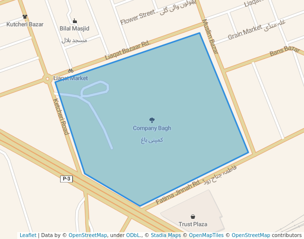 walking in Company Bagh map in Sargodha