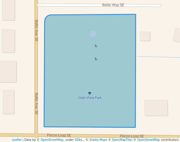 walking in Cielo Vista Park map in Rio Rancho