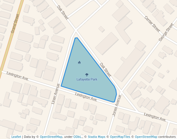 walking in Lafayette Park map in Bridgeport