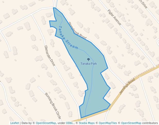 walking in Tanaka Park map in Fairfield