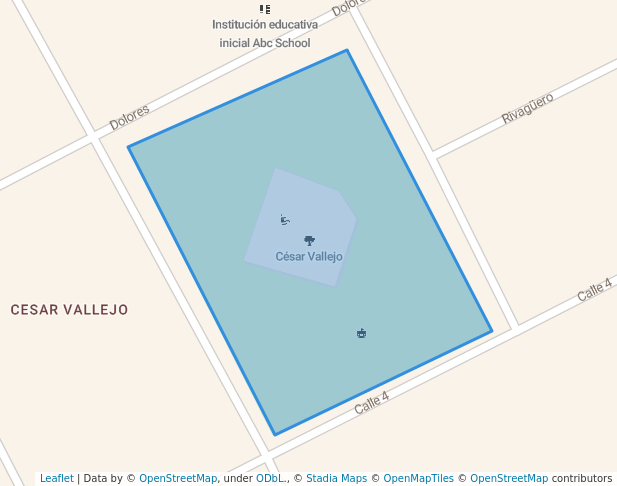 walking in César Vallejo map in Paucarpata