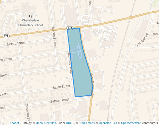 walking in George Chesley Park map in New Britain