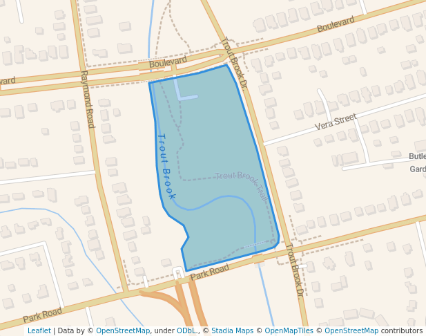 walking in Norfeldt Park map in West Hartford