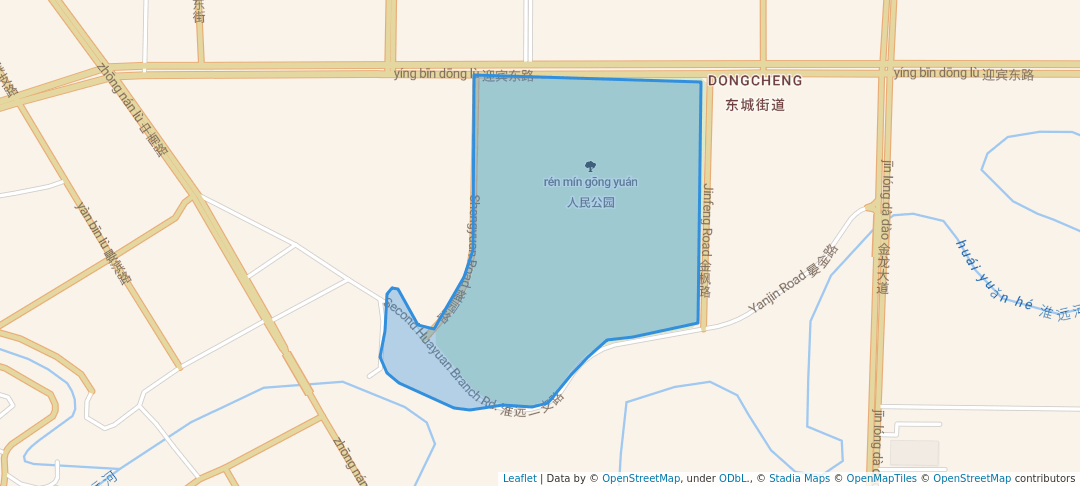 walking in 人民公园 map in Chongqing