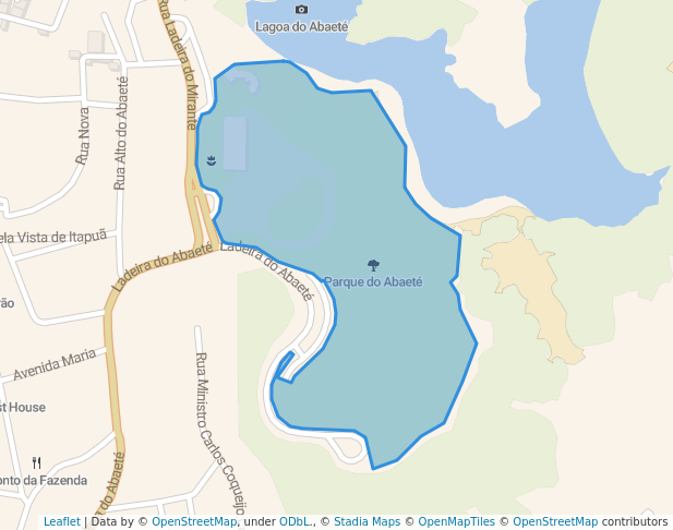 walking in Parque do Abaeté map in Salvador