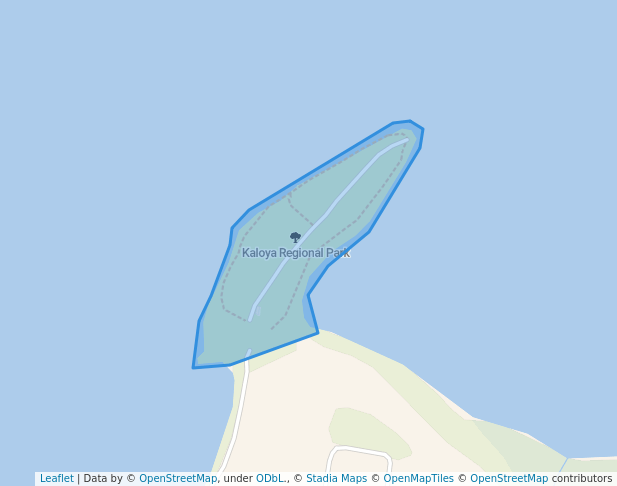 walking in Kaloya Regional Park map in Lake Country