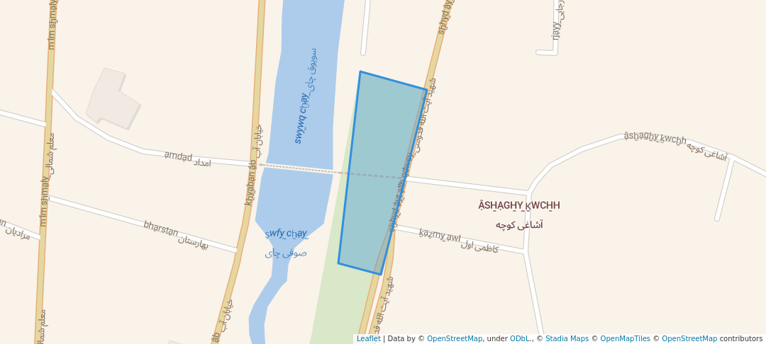 walking in پارک گنبد غفاریه map in Maragheh
