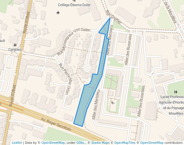 walking in Parc Hemeray Aubert map in Orléans