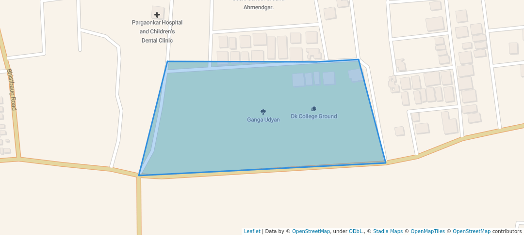 walking in Ganga Udyan map in Ahmednagar