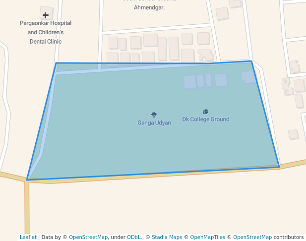 walking in Ganga Udyan map in Ahmednagar