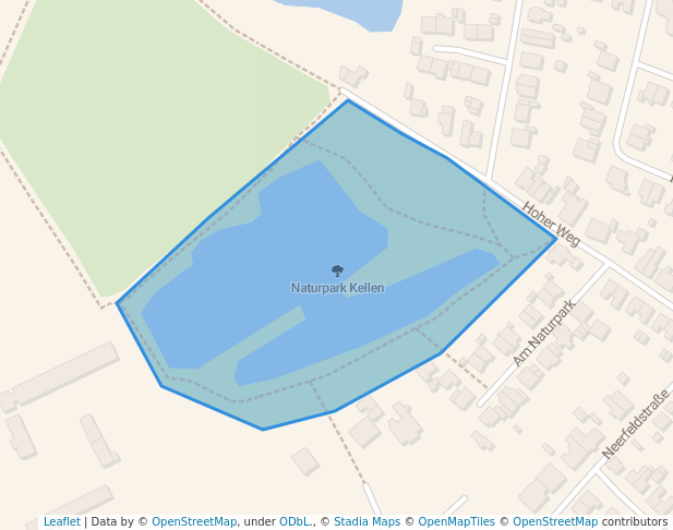 walking in Naturpark Kellen map in Kleve