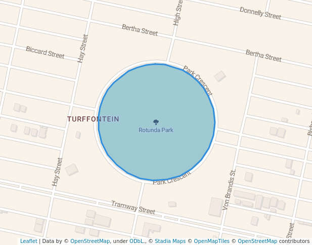 walking in Rotunda Park map in Johannesburg South