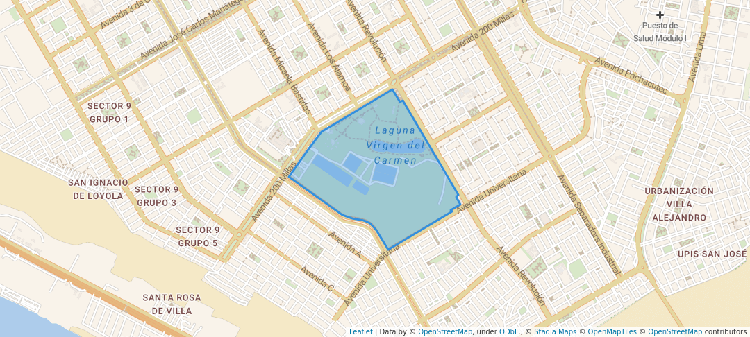 walking in Huáscar Zonal Club map in Villa el Salvador