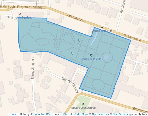 walking in Jardin de la Ville map in La Ciotat