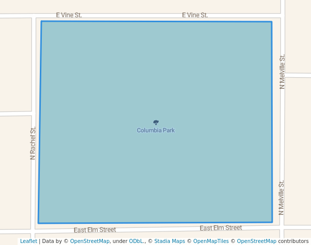 walking in Columbia Park map in Rensselaer