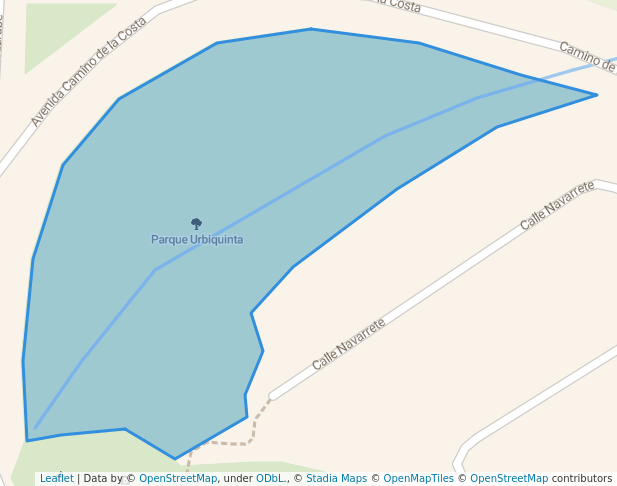 walking in Parque Urbiquinta map in Tonalá