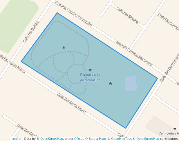 walking in Parque y área de recreación map in Tonalá