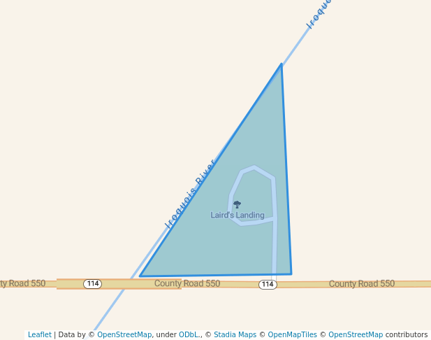 walking in Laird's Landing map in Rensselaer