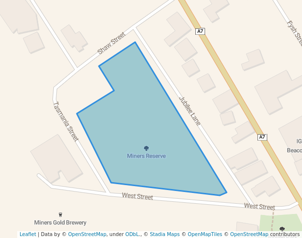 walking in Miners Reserve map in Beaconsfield