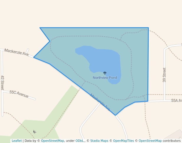 walking in Northview Pond map in Drayton Valley