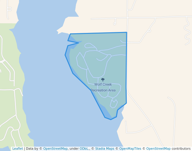 walking in Wolf Creek Recreation Area map in Vassar