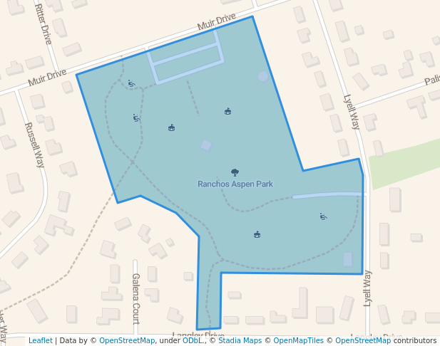 walking in Ranchos Aspen Park map in Gardnerville