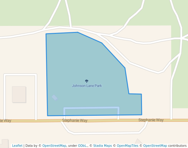 walking in Johnson Lane Park map in Minden