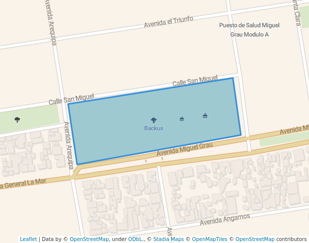 walking in Backus map in Paucarpata