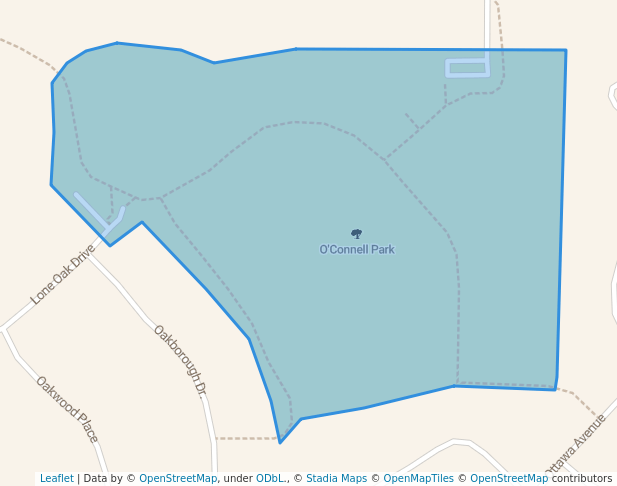 walking in O'Connell Park map in Savage