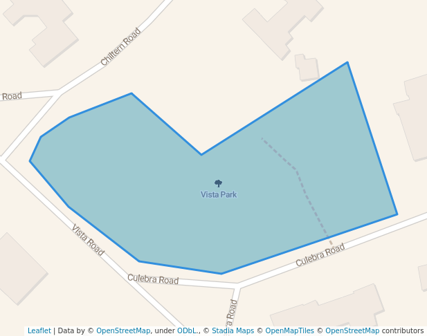 walking in Vista Park map in Hillsborough