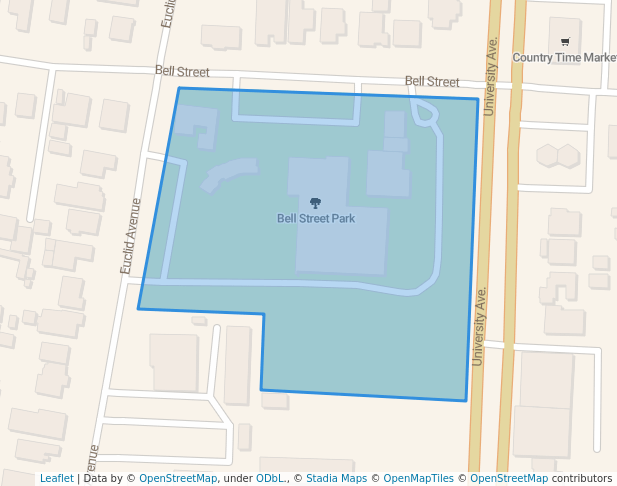 walking in Bell Street Park map in East Palo Alto