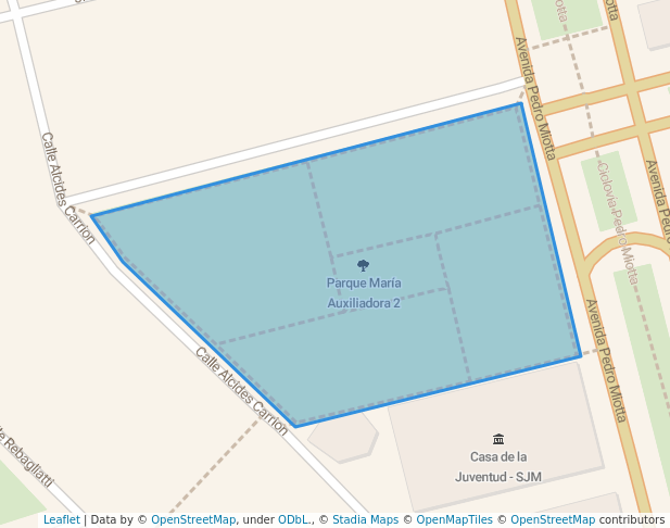 walking in Parque María Auxiliadora 2 map in San Juan de Miraflores