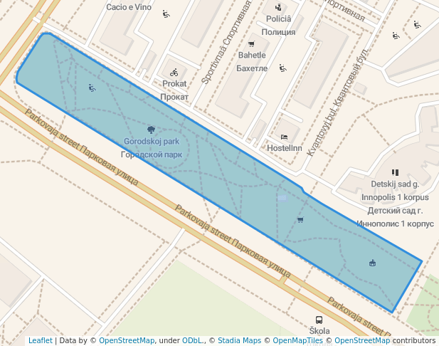 Городской парк in Innopolis | Map and Routes