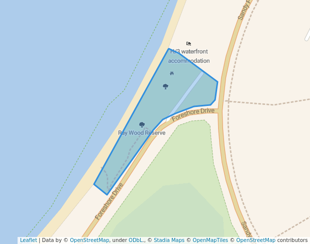 walking in Ray Wood Reserve map in Corlette