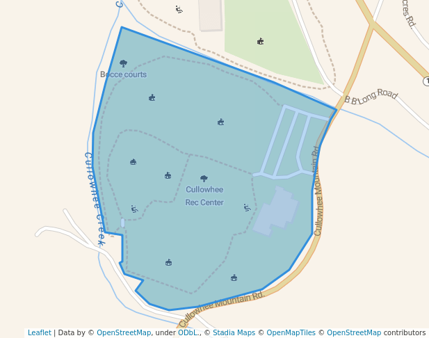 walking in Cullowhee Rec Center map in Cullowhee