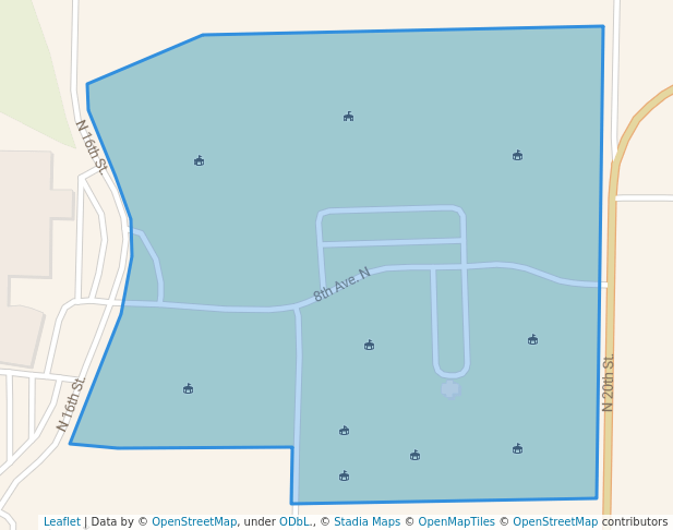 walking in Northside Recreation Complex map in Denison