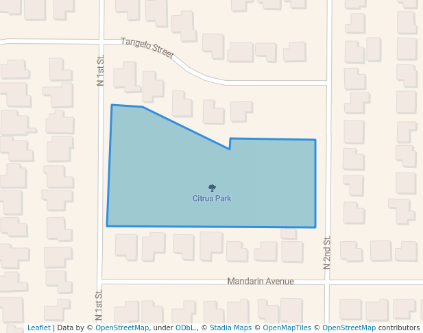 walking in Citrus Park map in Los Banos