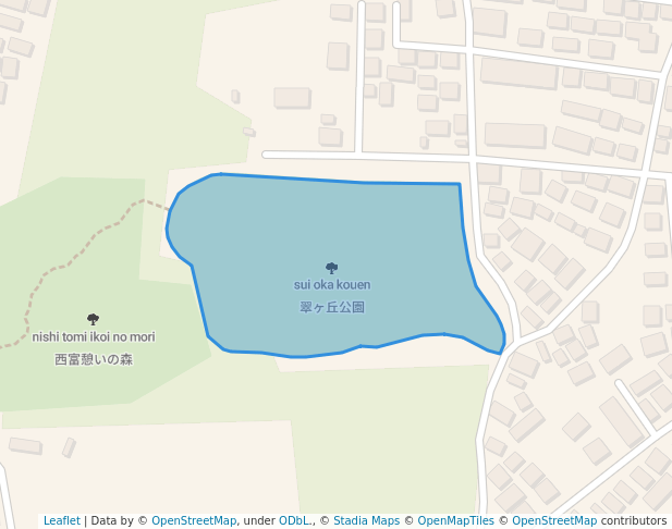 walking in 翠ヶ丘公園 map in Fujisawa
