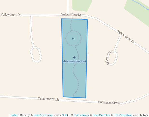 walking in Meadowbrook Park map in Antioch