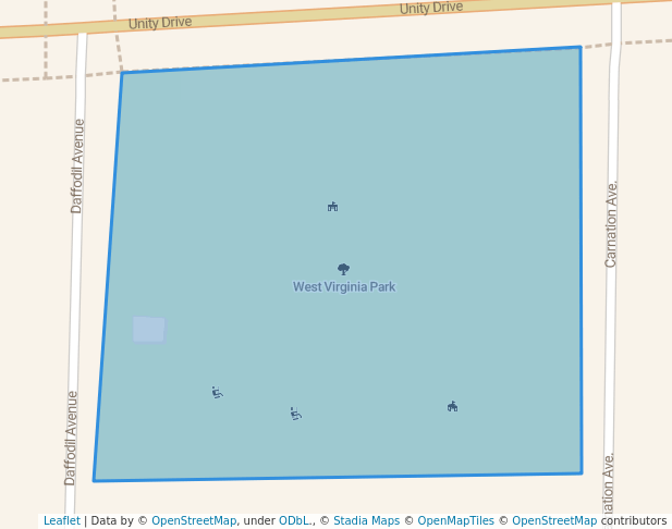 walking in West Virginia Park map in Virginia