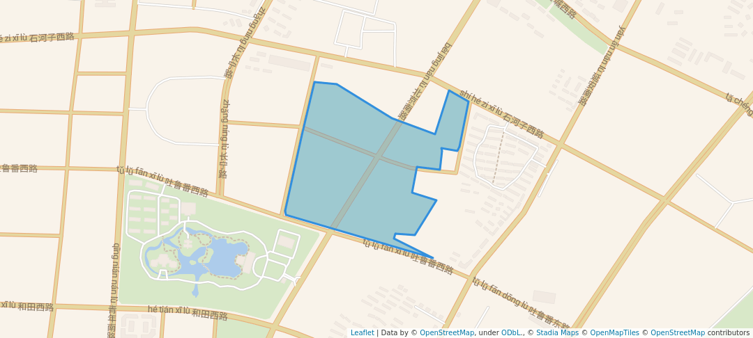 walking in 树林公园 map in Changji Hui Autonomous Prefecture