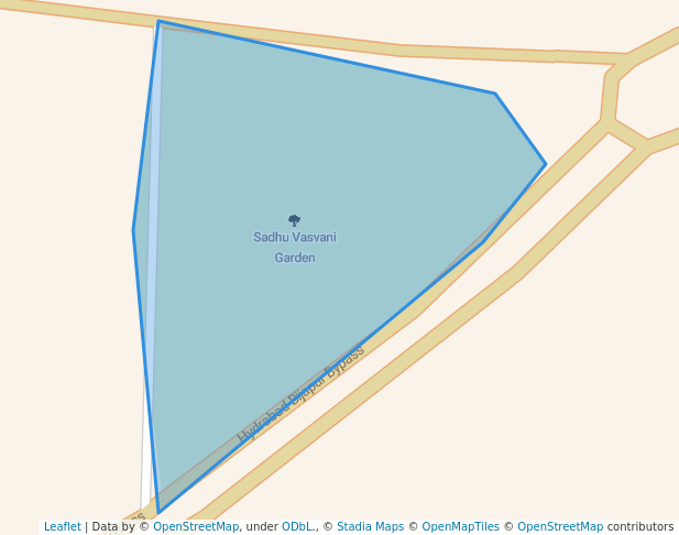 walking in Sadhu Vasvani Garden map in Solapur