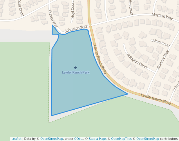 walking in Lawler Ranch Park map in Suisun City