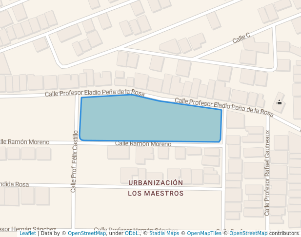walking in Parque Los Maestros map in Santo Domingo Este