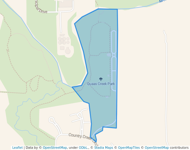 walking in Quaas Creek Park map in West Bend