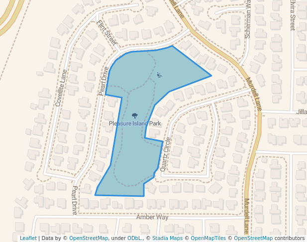 walking in Pleasure Island Park map in Livermore