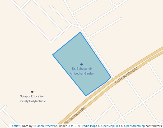 walking in Dr. Babasaheb Ambedkar Garden map in Solapur